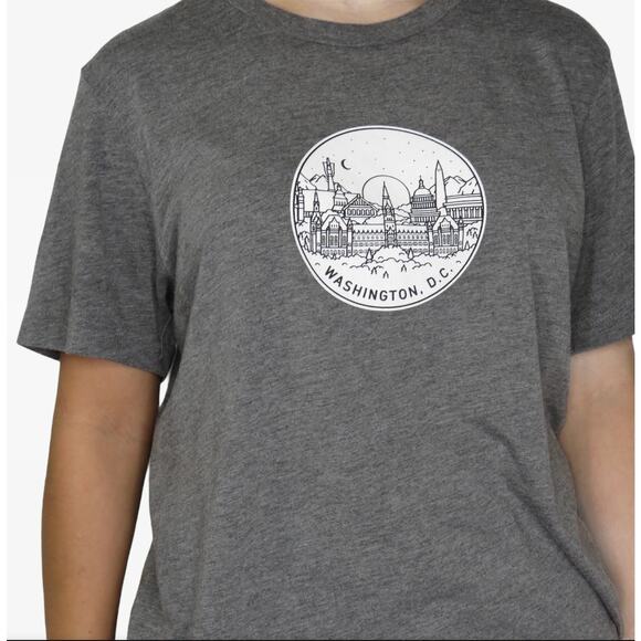 Washington DC Graphic T-Shirt Crewneck Souvenir T-Shirt Medium Unisex - Picture 2 of 7